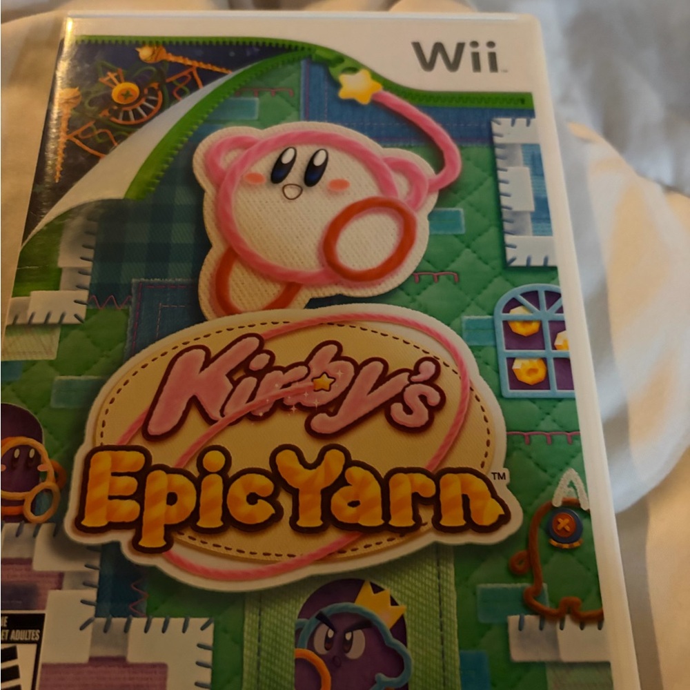 Nintendo Wii Kirby's Epic Yarn - Green, Pink, Yellow